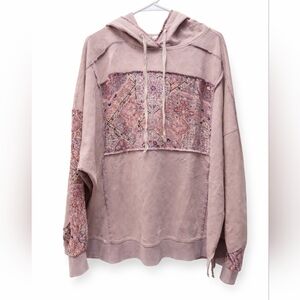 Easel 3xl Lavender/pink Knit Hoodie